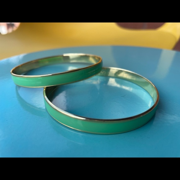 Lot of 2 Aqua turquoise enamel bangle 🛼 - Picture 4 of 7